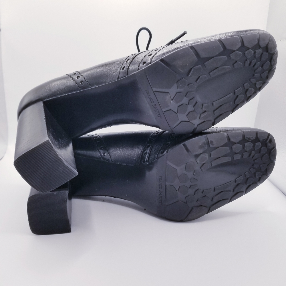 Franco Sarto Devote Black Block Heel Shoes 9.5 - Picture 7 of 13